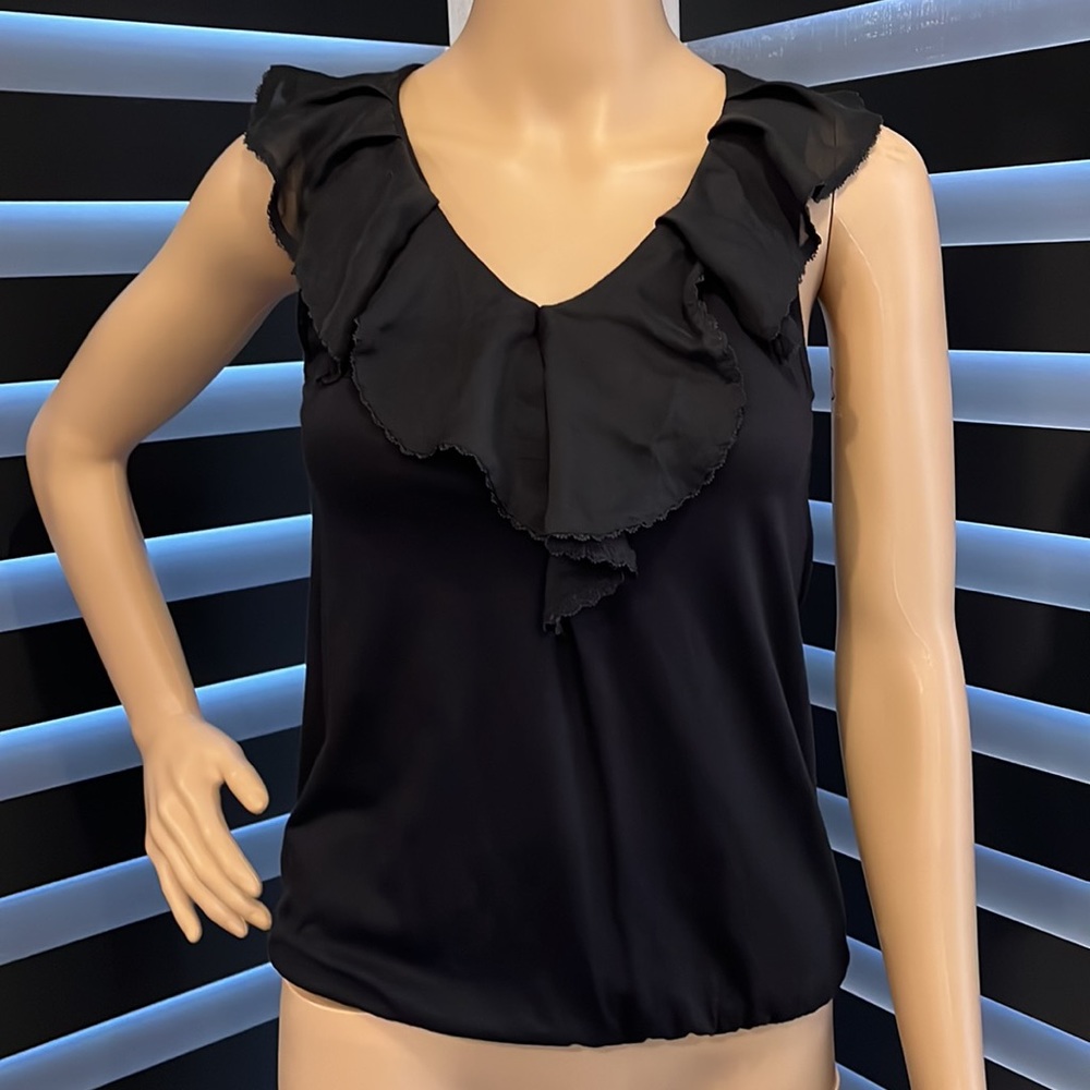 Loft petites, black shirt tank top, classic size extra small petite XSP comfy XS